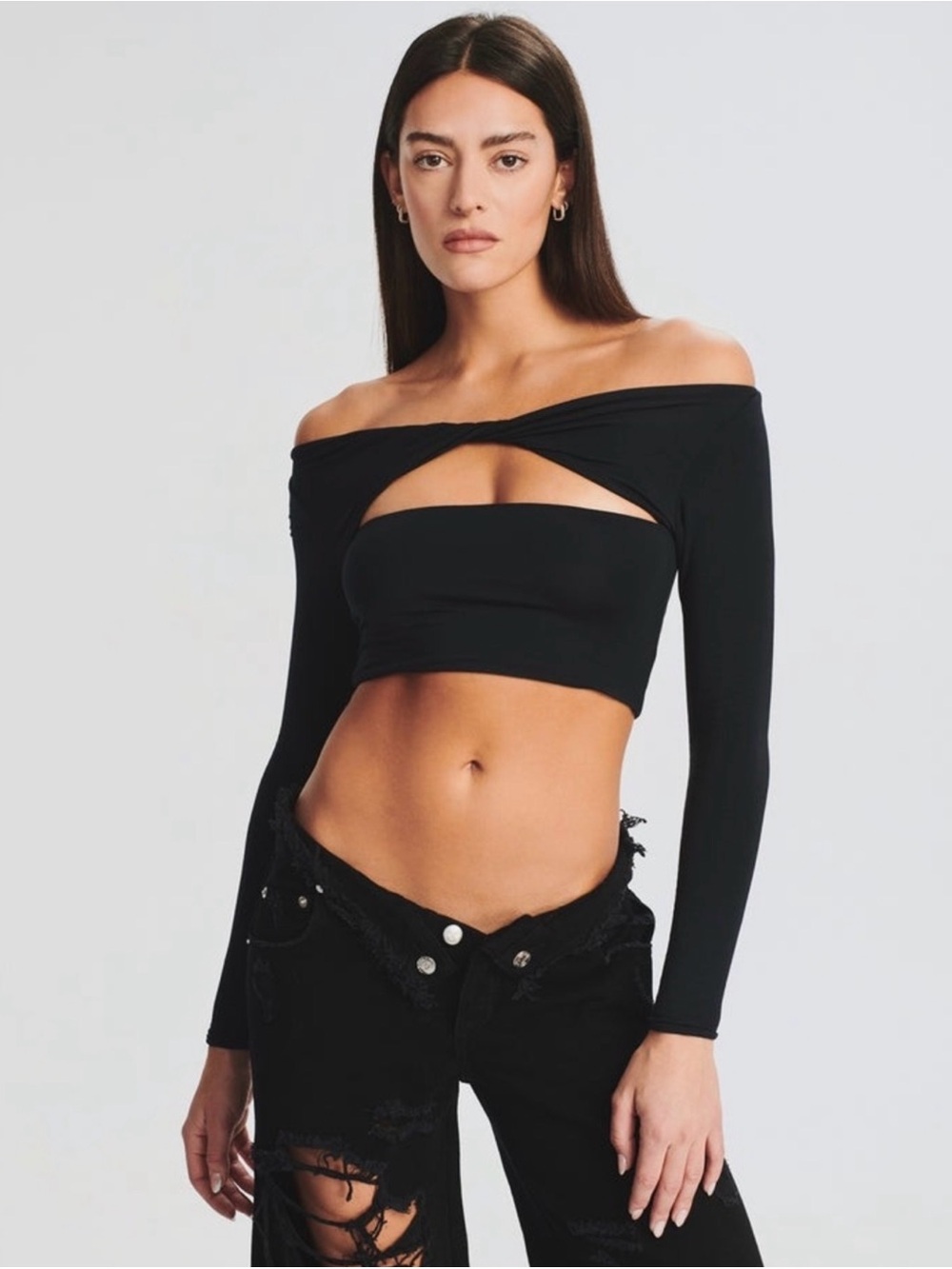 Seroya Ellis Crop Top Black
Long Sleeve Size Medium